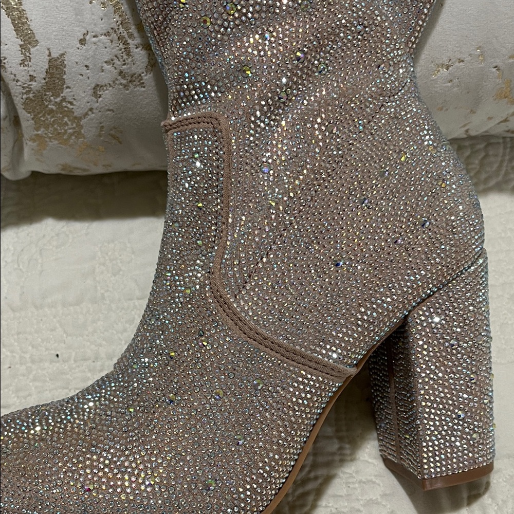Torrid Glittering Silver Heeled Boots - Picture 3 of 10